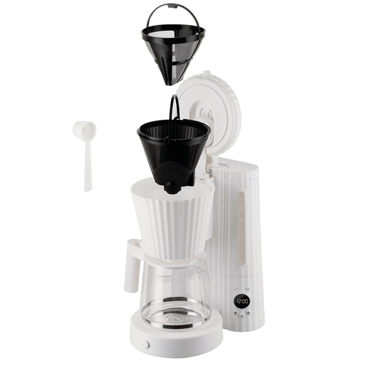 Alessi Plissé Kaffemaskine Hvid Alessi Plissé Kaffemaskine Hvid