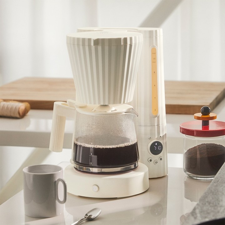 Alessi Plissé Kaffemaskine Hvid Alessi Plissé Kaffemaskine Hvid