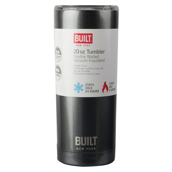 BUILT Perfect Seal Rejsekrus 0,59 L Charcoal