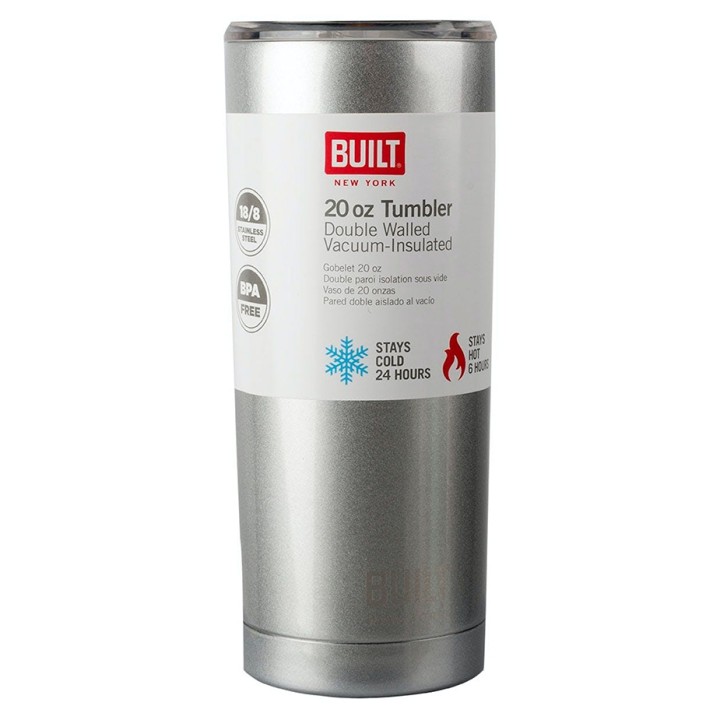 BUILT Perfect Seal Rejsekrus 0,59 L Silver
