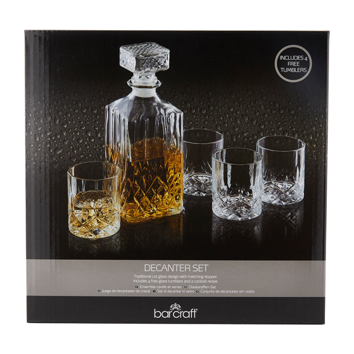 BarCraft Karaffelsæt 0,9 L Klar Inkl. 4 Glas