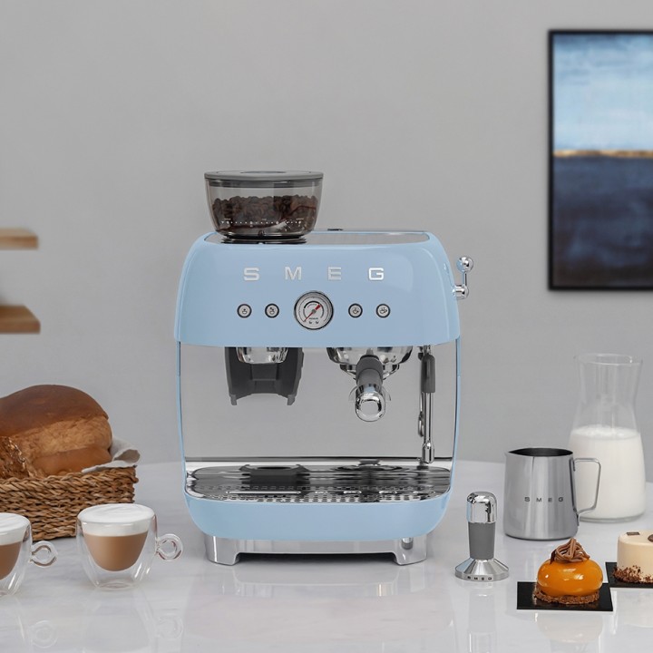 Smeg EGF03PBEU Manuel espressomaskine Inkl. Kværn Pastelblå