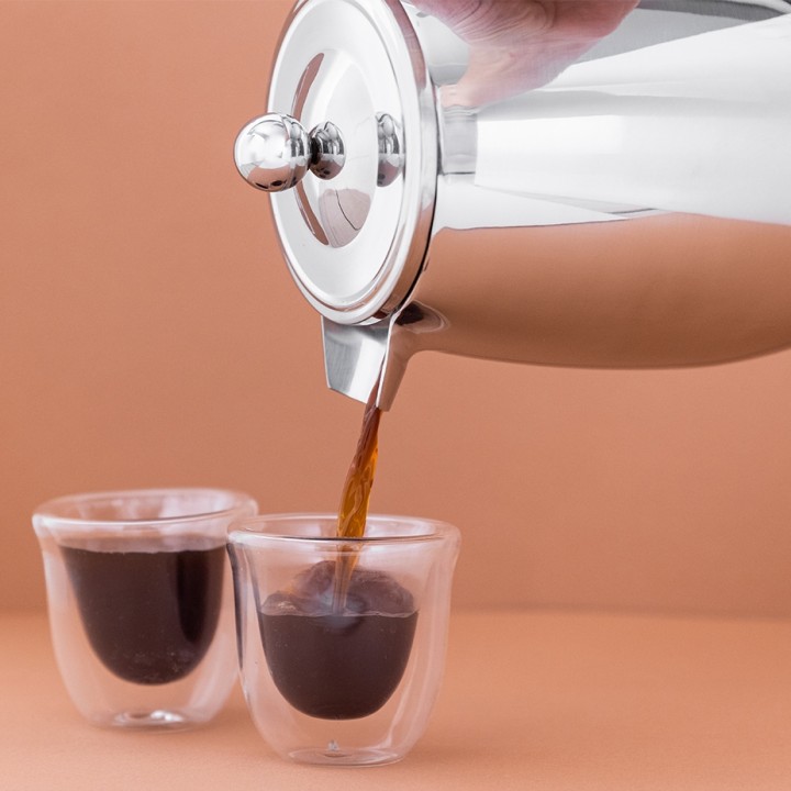 La Cafetière 3 Kop. Stempelkande Stål La Cafetière 3 Kop. Stempelkande Stål