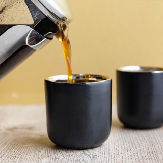 La Cafetière Dobbeltvægget Espressokop 11 cl 2 Stk Sort/Guld