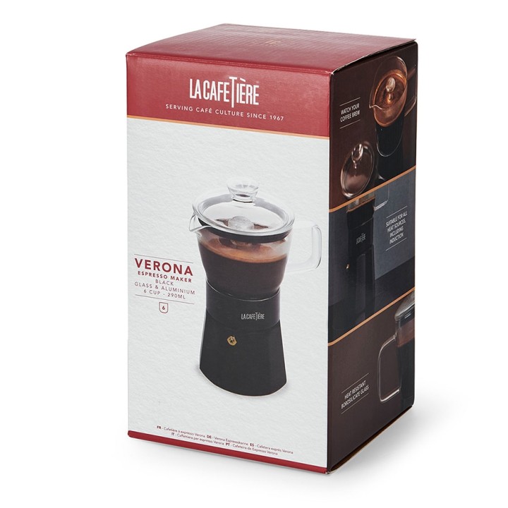 La Cafetière Verona 6 Kop. Espressokande Sort