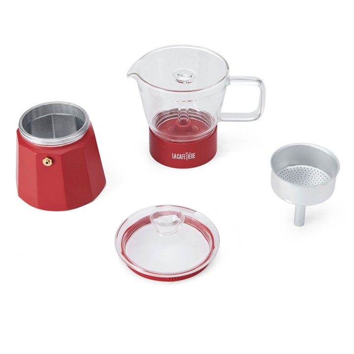 La Cafetière Verona 6 Kop. Espressokande Rød
