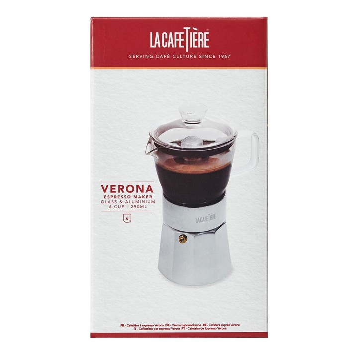 La Cafetière Verona 6 Kop. Espressokande Stål