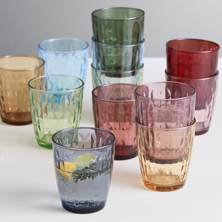 Aida Mosaic Glas 34 cl 4 Stk Blå/Grøn