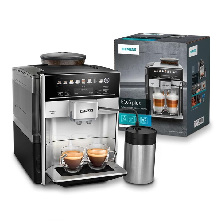 Siemens TE653M11RW EQ6 s300 Espressomaskine Inkl. 8x400g Rigtig Kaffe Organic