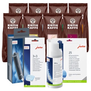 Jura Plejepakke - Claris Smart Inkl. 8x400g Rigtig Kaffe Organic Jura Plejepakke - Claris Smart Inkl. 8x400g Rigtig Kaffe Organic