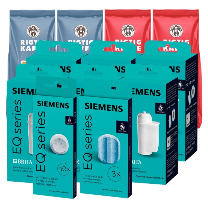 Siemens Plejepakke Inkl. 2kg Rigtig Kaffe Siemens Plejepakke Inkl. 2kg Rigtig Kaffe