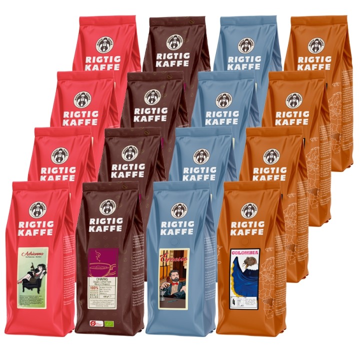 Rigtig Kaffe Mixpakke 16 stk