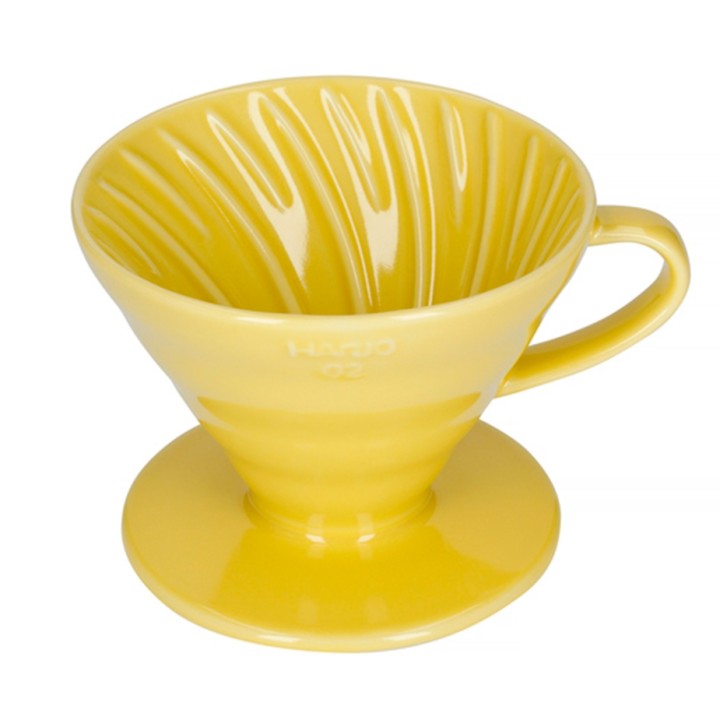 Hario V60-02 Keramik Dripper Gul 2 Kop. Hario V60-02 Keramik Dripper Gul 2 Kop.
