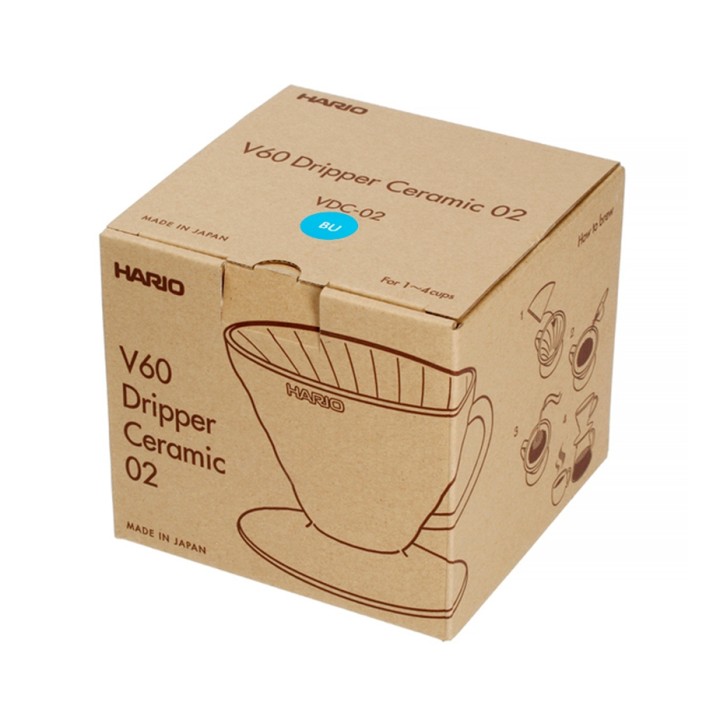 Hario V60-02 Keramik Dripper Lyseblå 2 Kop. Hario V60-02 Keramik Dripper Lyseblå 2 Kop.