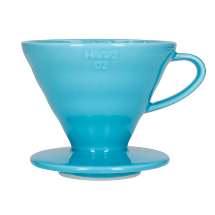 Hario V60-02 Keramik Dripper Lyseblå 2 Kop. Hario V60-02 Keramik Dripper Lyseblå 2 Kop.