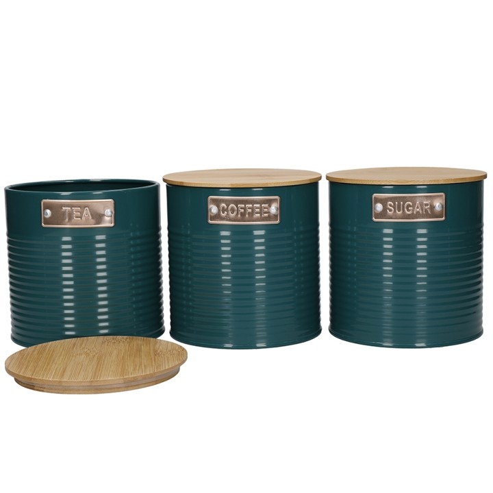 KitchenCraft Beholdere Mørkegrøn 3 Stk KitchenCraft Beholdere Mørkegrøn 3 Stk