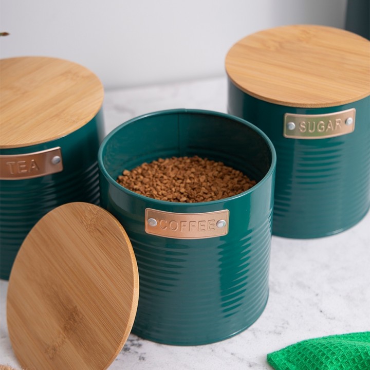 KitchenCraft Beholdere Mørkegrøn 3 Stk KitchenCraft Beholdere Mørkegrøn 3 Stk