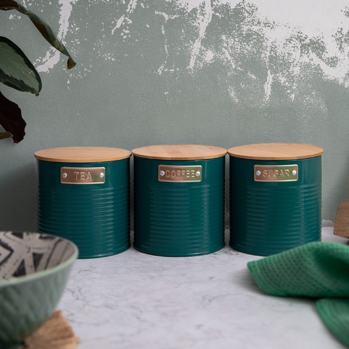 KitchenCraft Beholdere Mørkegrøn 3 Stk KitchenCraft Beholdere Mørkegrøn 3 Stk