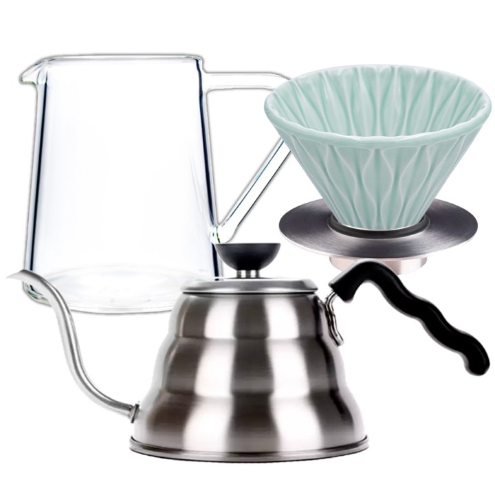Loveramics Filterbryg Sæt Inkl. Smooth Dripper 2 Kop, Stand, Glaskande & V60 Kedel Loveramics Filterbryg Sæt Inkl. Smooth Dripper 2 Kop, Stand, Glaskande & V60 Kedel