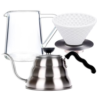 Loveramics Filterbryg Sæt Inkl. Strong Dripper 2 Kop, Stand, Glaskande & V60 Kedel