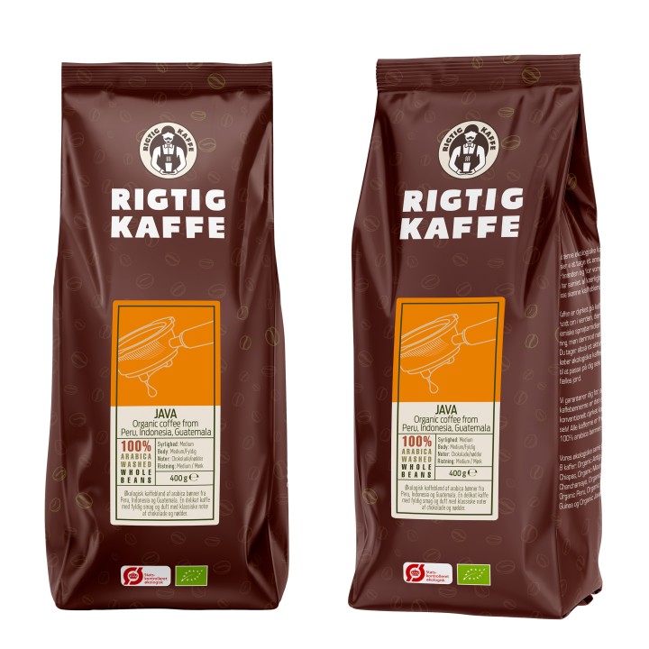 Rigtig Kaffe Organic Java v/24kg Hele kaffebønner Rigtig Kaffe Organic Java v/24kg Hele kaffebønner