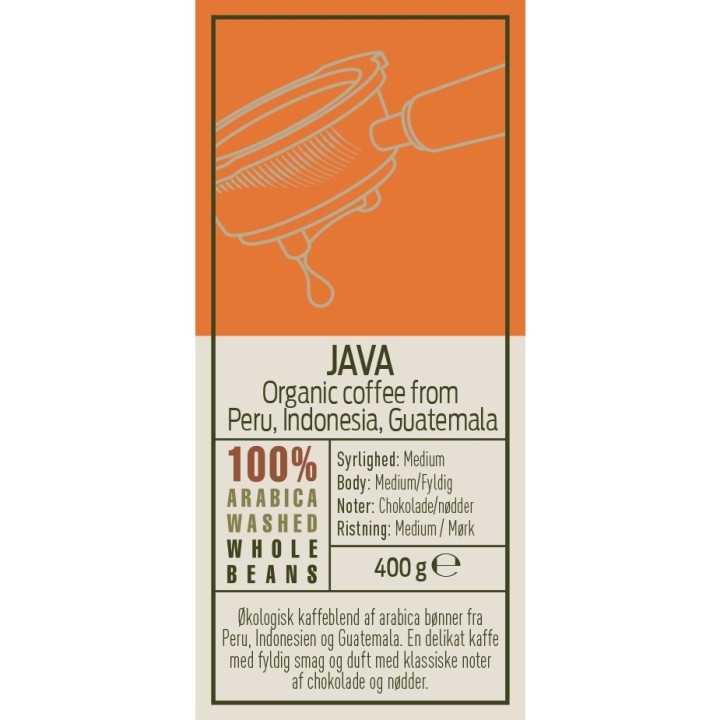 Rigtig Kaffe Organic Java v/24kg Hele kaffebønner Rigtig Kaffe Organic Java v/24kg Hele kaffebønner