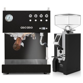 Ascaso Steel Duo PID Sort Espressomaskine Inkl. Eureka Mignon Turbo Espressokværn