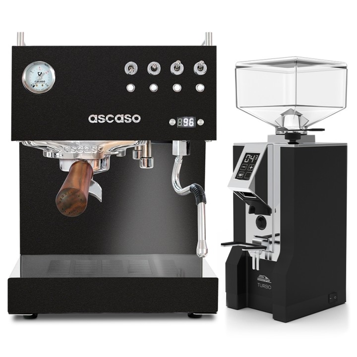 Ascaso Steel Duo PID Sort Espressomaskine Inkl. Eureka Mignon Turbo Espressokværn