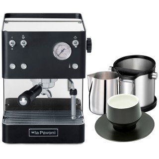 La Pavoni New Casa Bar Sort LPMCBN01EU Inkl. Baristaudstyr & Kopper