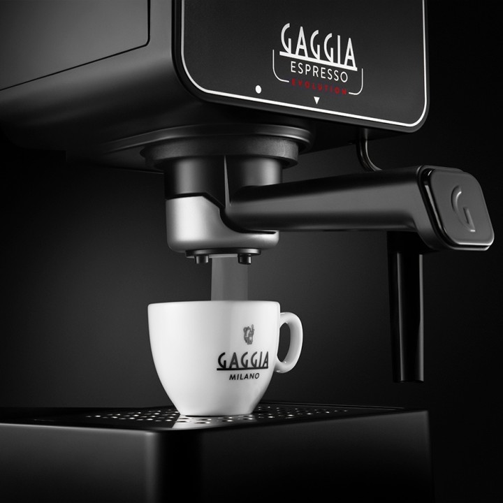 Gaggia Espresso Evolution Sort Espressomaskine Inkl. Club House Maniko Espresso 6 Stk