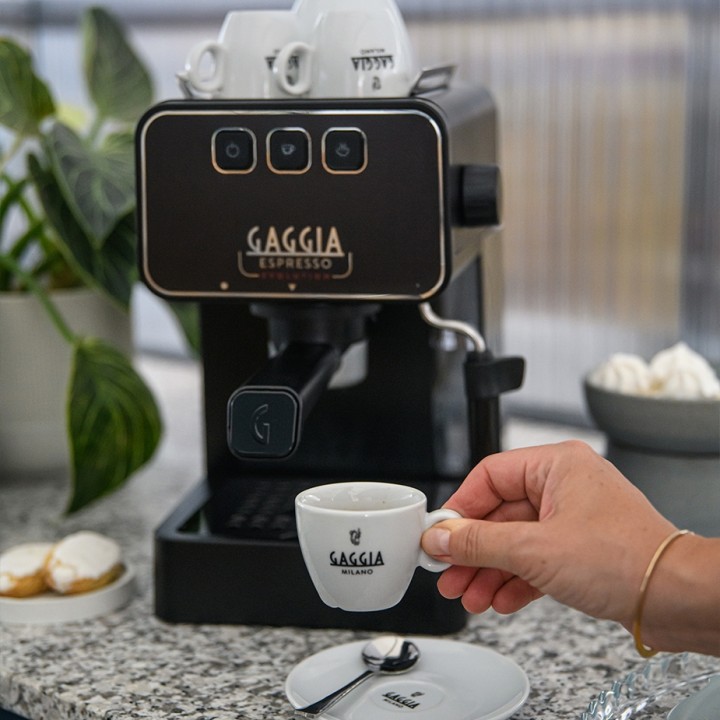Gaggia Espresso Evolution Sort Espressomaskine Inkl. Club House Maniko Espresso 6 Stk