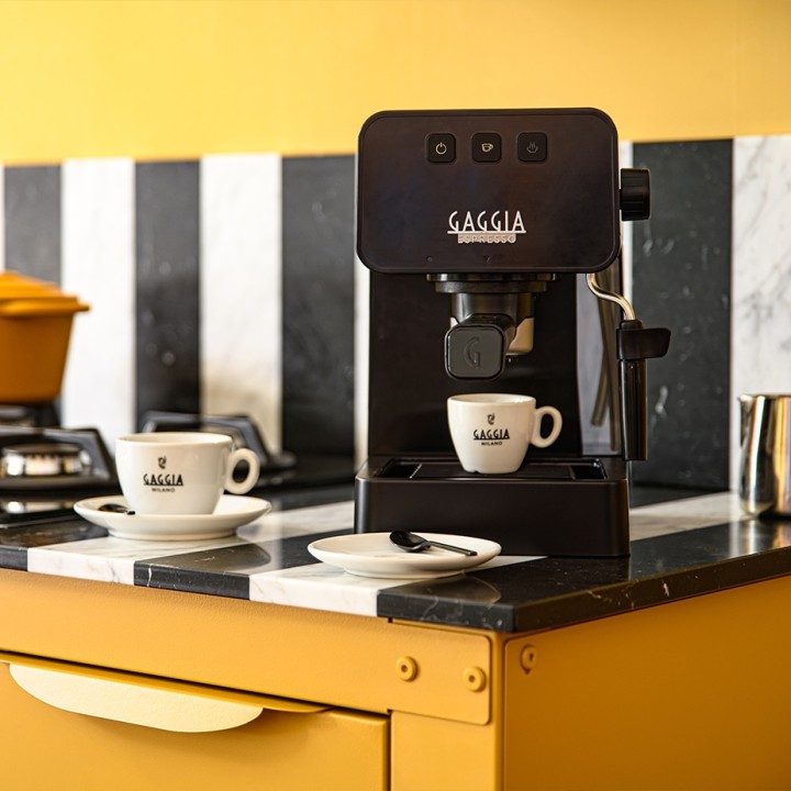 Gaggia Espresso Evolution Sort Espressomaskine Inkl. Club House Maniko Espresso 6 Stk