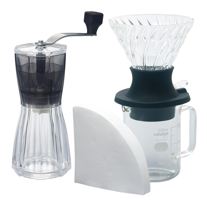 Hario Immersion Switch Filterbryg Sæt Inkl. Hario Octo Kaffemølle Hario Immersion Switch Filterbryg Sæt Inkl. Hario Octo Kaffemølle