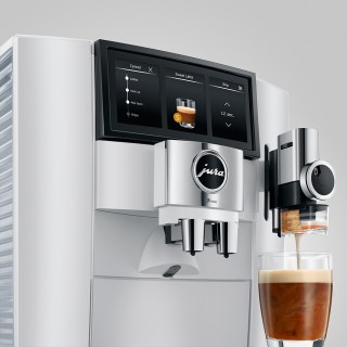 Jura J8 Twin (EA) Diamond White Espressomaskine Inkl. Mælkebeholder, Sirup & 2x400g Rigtig Kaffe