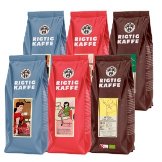 Rigtig Kaffe Mixpakke 2,8kg Hele kaffebønner
