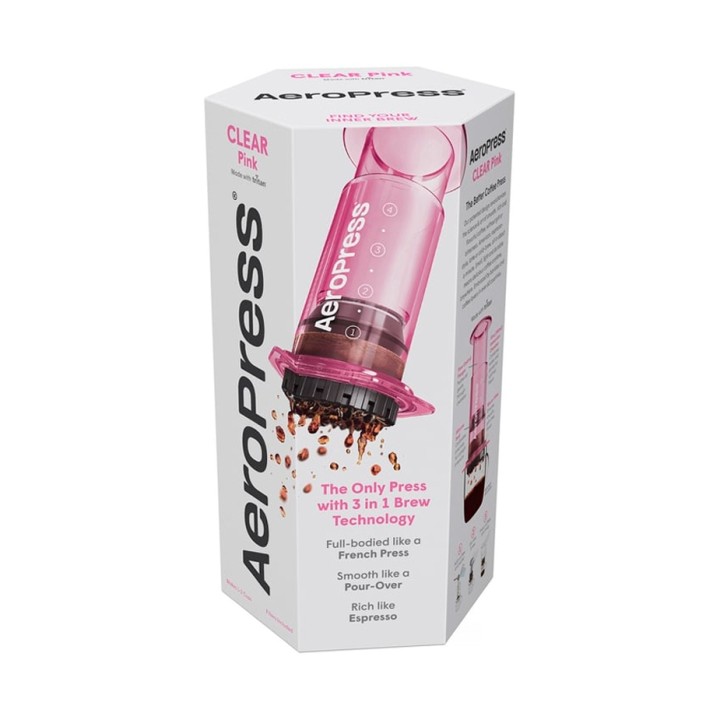 AeroPress Clear Pink Rejsebrygger AeroPress Clear Pink Rejsebrygger