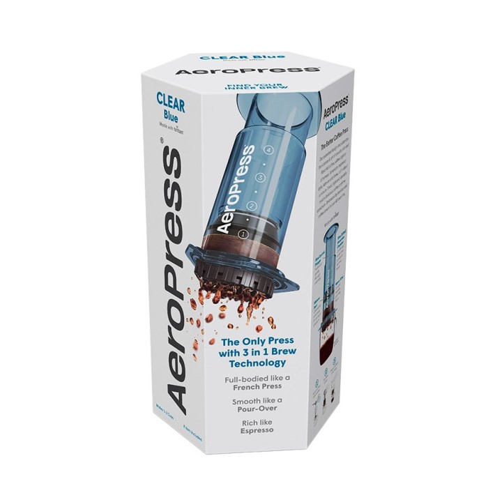 AeroPress Clear Blå Rejsebrygger AeroPress Clear Blå Rejsebrygger