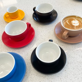 Club House Tulipano Cappuccino m. Underkop Mat Blå 26 cl 6 Stk