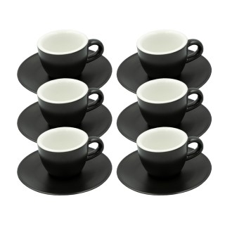 Club House Tulipano Espresso m. Underkop Mat Sort 7 cl 6 Stk
