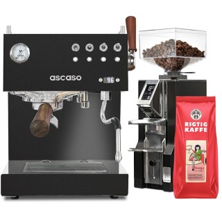 Ascaso Steel Duo Plus Black Espressomaskine Inkl. Eureka Libra & Kaffe Ascaso Steel Duo Plus Black Espressomaskine Inkl. Eureka Libra & Kaffe