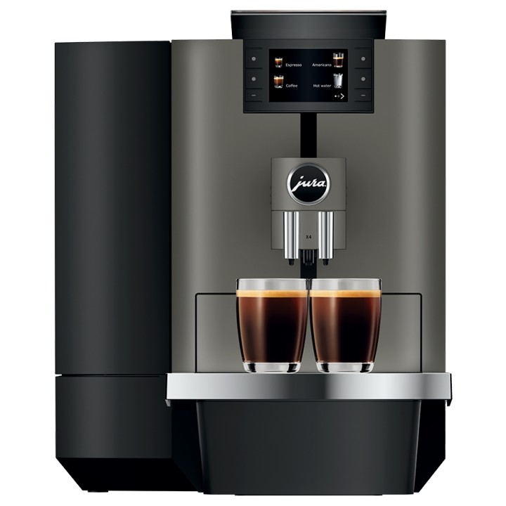 Jura X4 (EA) Dark Inox Espressomaskine Inkl. Startpakke Jura X4 (EA) Dark Inox Espressomaskine Inkl. Startpakke