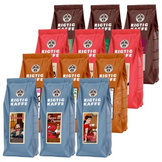 Rigtig Kaffe Mixpakke 5,4kg Hele kaffebønner