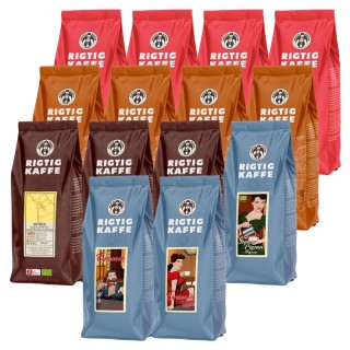 Rigtig Kaffe Mixpakke 6,3kg Hele kaffebønner