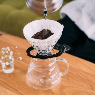 Hario V60-02 Glas Dripper Sort 2 Kop.