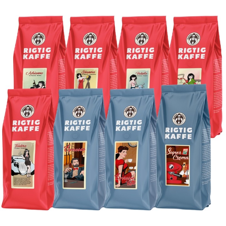 Rigtig Kaffe Mixpakke 24kg Hele kaffebønner