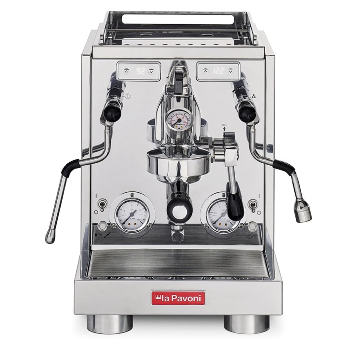 La Pavoni New Botticelli Specialty LPSBSS03NO Espressomaskine Inkl. Eureka Libra Chrome kværn, Baristaudstyr & 4 kopper