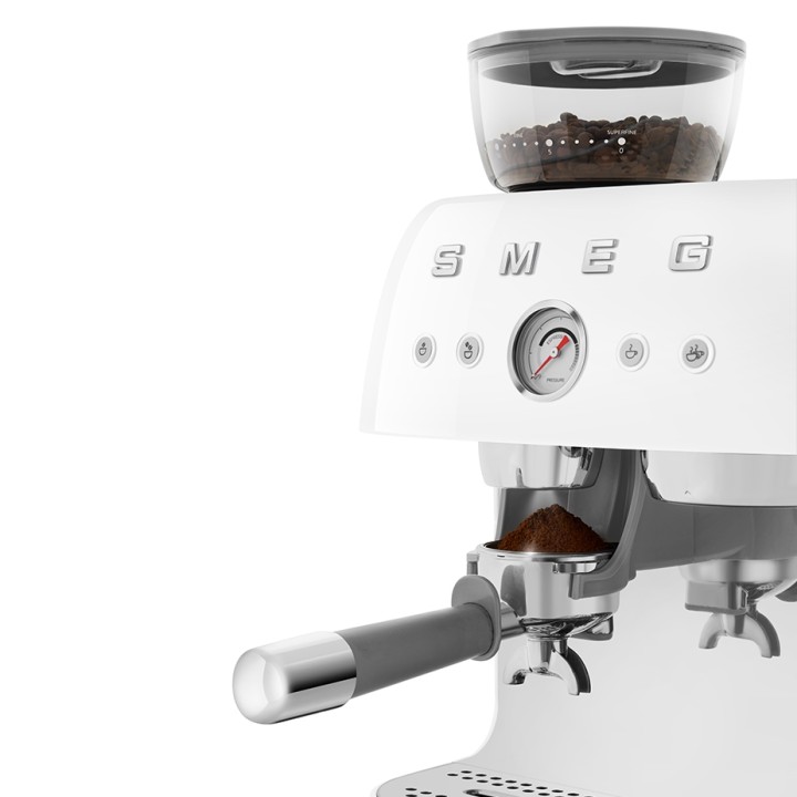 Smeg EGF03WHEU Manuel espressomaskine Inkl. Mælkekande & 1,5kg Rigtig Kaffe