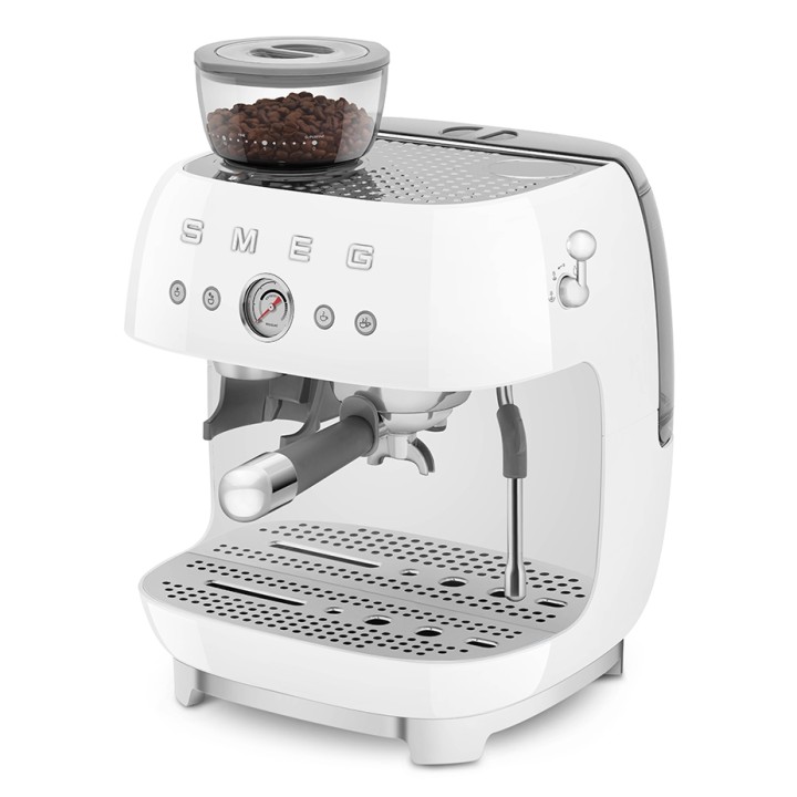 Smeg EGF03WHEU Manuel espressomaskine Inkl. Mælkekande & 1,5kg Rigtig Kaffe