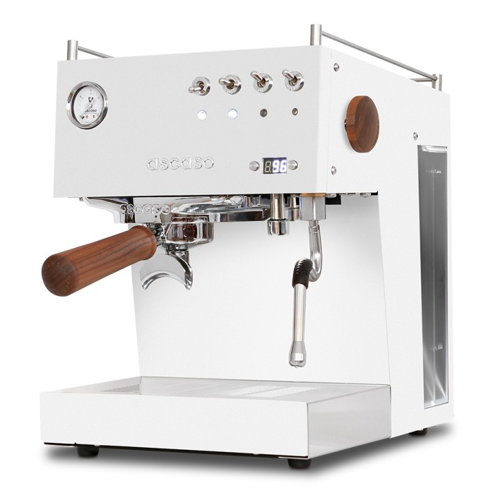 Ascaso Steel Duo PID White Espressomaskine Inkl. Eureka Mignon Libra Chrome/Hvid Espressokværn