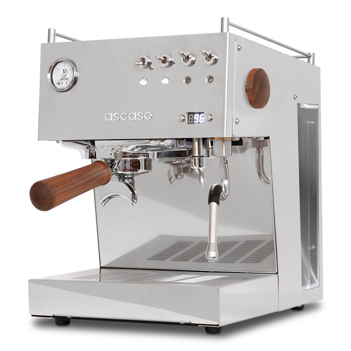 Ascaso Steel Duo PID Poleret Stål Espressomaskine Inkl. Eureka Mignon Libra Chrome Espressokværn